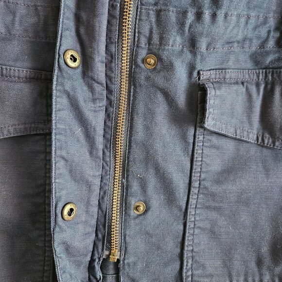 Land's End Womens Size S (6-8) Navy Blue Hidden Hooded Utility Jacket - Picture 8 of 10